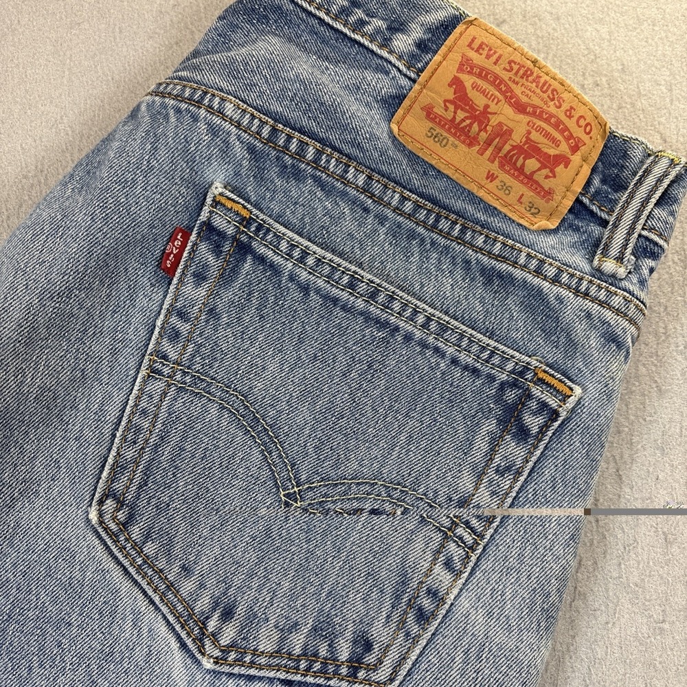 Levis 560 Jeans Men's 36X32 (35x30) Blue Denim Loose Comfort Wide Legged Relaxed